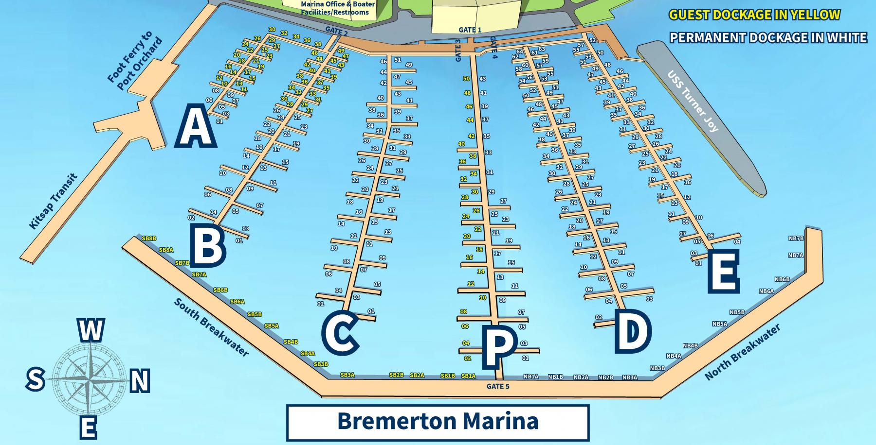 Bremerton Marina Map
